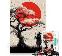 Rompecabezas Samurai Cherry Blossom de 1000 Piezas para Adultos Juguete Inteligente para el hogar Corte Suave Sorpresa navideña (38x26cm)