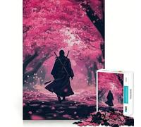 Rompecabezas Samurai Cherry Blossom de 1000 Piezas para Adultos Juguete Inteligente para el hogar Corte Suave Sorpresa navideña (38x26cm)