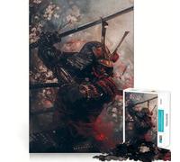 Rompecabezas Samurai Cherry Blossom de 1000 Piezas para Adultos y Adolescentes Juguete Intelectual para el hogar Disfrute de un Corte de Calidad Regalo clásico (50x75cm)