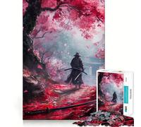 Rompecabezas Samurai Cherry Blossom para Adolescentes, 1000 Piezas, Juguete para ejercitar la Mente, diversión Relajante, Corte preciso, Regalo Festivo (38x26cm)