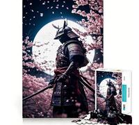 Rompecabezas Samurai Cherry Blossom para Adultos, 1000 Piezas, para ejercitar la Mente, con Bordes precisos, de la colección Art (50x75cm)