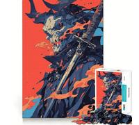 Rompecabezas Samurai de 1000 Piezas para Adultos Juguete de lógica Estimulante para un Juego Relajante Bordes Transparentes Regalo conmovedor (38x26cm)