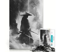 Rompecabezas Samurai en la Niebla de 1000 Piezas para Adolescentes Juguete Mental para aliviar el estrés Corte Premium (50x75cm)