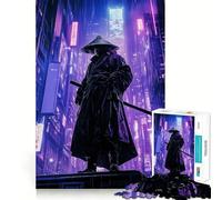 Rompecabezas Samurai en Neon City para Adolescentes, 1000 Piezas, desafío Mental, Juguete Relajante y Divertido, Corte preciso, Regalo Festivo (50x75cm)