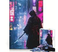 Rompecabezas Samurai en Neon Rain para Adultos, 1000 Piezas, para Fortalecer la Memoria, Divertido, de Calidad, Elegante, Regalo (50x75cm)