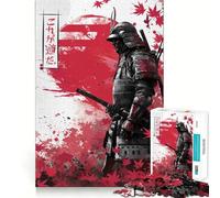 Rompecabezas Samurai en Sakura para Adolescentes, 1000 Piezas, Potencia la Memoria, Momentos de Tranquilidad, Corte Premium, Regalo de cumpleaños (38x26cm)