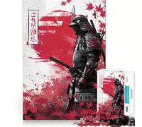 Rompecabezas Samurai en Sakura para Adultos, 1000 Piezas, Mejora la Memoria, relaja la Mente, Pieza de colección de Arte de Bordes Afilados (50x75cm)