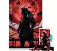 Rompecabezas Samurai Fantasma Rojo de 1000 Piezas para Adultos, Juego Mental, Juguete Divertido y Tranquilo, Pieza de colección de Arte de Corte preciso (38x26cm)