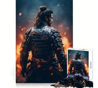 Rompecabezas Samurai Fire de 1000 Piezas para Adolescentes Juguete de lógica Fuerte Relajación Mental Bordes definidos Regalo Elegante (50x75cm)