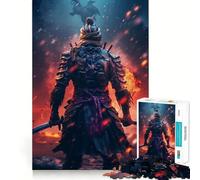 Rompecabezas Samurai Fire de 1000 Piezas para Adultos Ayuda a desarrollar la Memoria Diseño de Entretenimiento Suave Colección de Piezas de Arte para armar (50x75cm)