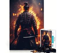 Rompecabezas Samurai Fire de 1000 Piezas para Adultos Mejora la Memoria Diversión Tranquila Corte de Primera Calidad Regalo Memorable (50x75cm)