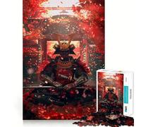Rompecabezas Samurai Flor de Cerezo de 1000 Piezas para Adolescentes Juguete para desarrollar la lógica y la Capacidad de relajación Bordes Suaves Regalo de Primera Calidad (38x52cm)