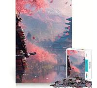 Rompecabezas Samurai Flor de Cerezo para Adultos, 1000 Piezas, Juguete para Desarrollar la Habilidad Mental, Pasatiempo Tranquilo, Diseño, Montaje, Regalo Navideño (38x26cm)