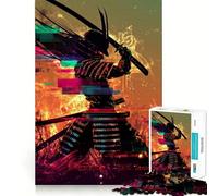 Rompecabezas Samurai Glitch de 1000 Piezas para Adultos Mejora la Memoria Diversión Tranquila Corte de Primera Calidad Regalo Memorable (38x26cm)