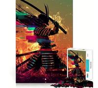 Rompecabezas Samurai Glitch para Adolescentes, 1000 Piezas, Mejora la Memoria, Alivio de la tensión, Borde Ajustado, Pieza de Arte Fino (38x52cm)