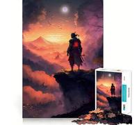 Rompecabezas Samurai Guardian Sunset de 1000 Piezas para Adolescentes Rompecabezas Inteligente, Juguete para Pensar, Tiempo de relajación, Corte Limpio, Regalo para Festivales (38x26cm)