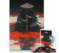 Rompecabezas Samurai in Blood de 1000 Piezas para Adolescentes, Juguete de lógica Pura, Suave y Relajante, Pieza de Arte de Corte Limpio (38x26cm)