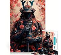 Rompecabezas Samurai in Bloom de 1000 Piezas para Adolescentes, Juguete de lógica Fuerte, Tiempo Sereno, Borde Transparente, Regalo Creativo (50x75cm)