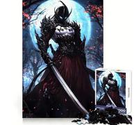Rompecabezas Samurai in Fire Moonlight de 1000 Piezas para Adolescentes Juguete de lógica Fuerte Relajación Mental Bordes definidos Regalo Elegante (38x52cm)