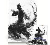 Rompecabezas Samurai in Motion para Adultos, 1000 Piezas, Juego Mental, Juguete para aliviar la ansiedad, Arte de Corte preciso, Coleccionable (38x52cm)