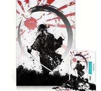 Rompecabezas Samurai Japan de 1000 Piezas para Adolescentes, Juguete de lógica Fuerte para Disfrutar en Familia, Bordes Transparentes, cálida Sorpresa (38x26cm)