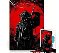 Rompecabezas Samurai Japan de 1000 Piezas para Adultos Fortalece la Memoria, Alivia el estrés, Borde de Calidad Sorpresa de cumpleaños (38x26cm)