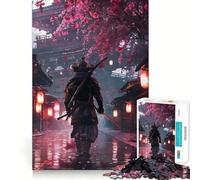Rompecabezas Samurai Japan Sakura de 1000 Piezas para Adultos Ayuda a Mejorar la Memoria y Alivia la ansiedad Diseño artístico para armar Regalo (38x26cm)