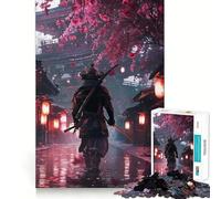 Rompecabezas Samurai Japan Sakura para Adultos, 1000 Piezas, para ejercitar la Mente, con Bordes precisos, de la colección Art (50x75cm)