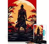 Rompecabezas Samurai Japanese Sunset para Adolescentes, 1000 Piezas, Potencia la Memoria, Momentos de Tranquilidad, Corte Premium, Regalo de cumpleaños (38x26cm)