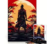 Rompecabezas Samurai Japanese Sunset para Adolescentes, 1000 Piezas, Potencia la Memoria, Momentos de Tranquilidad, Corte Premium, Regalo de cumpleaños (38x26cm)