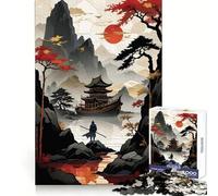 Rompecabezas Samurai Junto al Lago de 1000 Piezas para Adolescentes Juguete para desarrollar la lógica y la Capacidad de relajación Bordes Lisos Regalo de Primera Calidad (50x75cm)