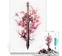Rompecabezas Samurai Katana de 1000 Piezas para Adultos Fortalece la Memoria Ideal para Grupos Bordes limpios Regalo Elegante (38x26cm)
