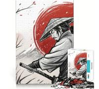 Rompecabezas Samurai Katana Sun de 1000 Piezas para Adolescentes, Juguete Mental para aliviar el estrés, Corte Premium, (50x75cm)