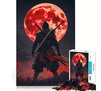 Rompecabezas Samurai Luna de Sangre de 1000 Piezas para Adolescentes Juguete de razonamiento y Habilidad Divertido y Relajante Corte preciso Regalo Ideal (38x26cm)