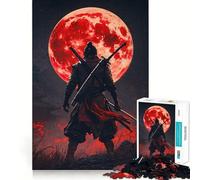 Rompecabezas Samurai Luna de Sangre para Adolescentes 1000 Piezas Recall Upgrade Relajante Divertido Arte Decorativo de Pared (50x75cm)