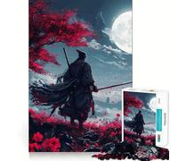 Rompecabezas Samurai Moon de 1000 Piezas para Adolescentes Refuerza la Memoria Divertido y Tranquilo Borde de Calidad Regalo Ideal (38x26cm)
