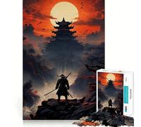 Rompecabezas Samurai Moon de Japón para Adultos, 1000 Piezas, Juguete para ejercitar la Mente, pasatiempo Tranquilo, diseño, Montaje, (50x75cm)