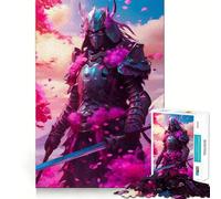 Rompecabezas Samurai Neon de 1000 Piezas para Adultos Fortalece la Memoria Ideal para Grupos Bordes limpios Regalo Elegante (50x75cm)