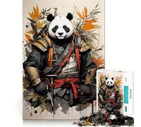 Rompecabezas Samurai Panda de 1000 Piezas para Adolescentes Juguete para desarrollar la lógica y la Capacidad de relajación Bordes Suaves Regalo de Primera Calidad (38x52cm)