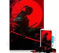 Rompecabezas Samurai Red Ink de 1000 Piezas para Adolescentes, Juguete de lógica Fuerte, Tiempo en Familia, Borde Transparente, cálida Sorpresa (50x75cm)