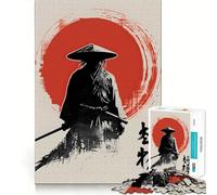 Rompecabezas Samurai Red Moon para Adultos, 1000 Piezas, para Fortalecer la Memoria, Divertido, de Calidad, Elegante, Regalo (38x52cm)