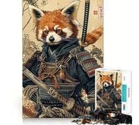 Rompecabezas Samurai Red Panda de 1000 Piezas para Adultos, Juguete Intelectual Relajante, Corte preciso, (50x75cm)