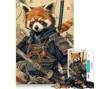 Rompecabezas Samurai Red Panda para Adolescentes, 1000 Piezas, Potencia la Memoria, Momentos de Tranquilidad, Corte Premium, Regalo de cumpleaños (38x26cm)