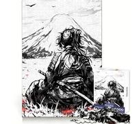Rompecabezas Samurai Ronin de Tinta Negra de 1000 Piezas para Adolescentes, Juego Inteligente para Jugar en Grupo, ensamblaje de imágenes, decoración de Pared (38x26cm)