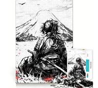 Rompecabezas Samurai Ronin de Tinta Negra de 1000 Piezas para Adolescentes, Juego Inteligente para Jugar en Grupo, ensamblaje de imágenes, decoración de Pared (38x26cm)