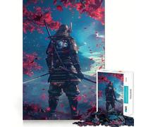 Rompecabezas Samurai Sakura Journey para Adolescentes, 1000 Piezas, Juguete para desarrollar la Mente, diseño de Entretenimiento Suave, Regalo Premium (38x26cm)