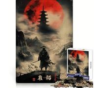 Rompecabezas Samurai Solitude Red Moon de 1000 Piezas para Adolescentes: Mejora la Memoria, Escapada Tranquila, Montaje, Sorpresa cálida (50x75cm)