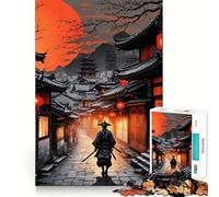Rompecabezas Samurai Sunset Cityscape de 1000 Piezas para Adultos, Juguete Inteligente, Divertido y Casual, con Bordes Lisos, decoración de Pared (50x75cm)