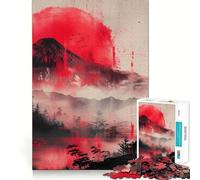 Rompecabezas Samurai Sunset de 1000 Piezas para Adultos: Ayuda a Mejorar la Memoria, Calma Mental, diseño, Montaje y Regalo Creativo (38x52cm)