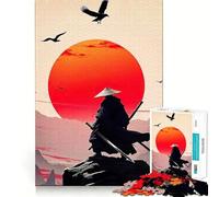 Rompecabezas Samurai Sunset de 1000 Piezas para Adultos Ideal para estimular la Memoria, Relajarse y Jugar con Rompecabezas Corte Suave Regalo de cumpleaños (50x75cm)